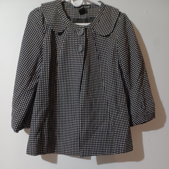 Will Smith Black With White Polka Dots 2 Large Buttons Jacket Small Pre Owned - Picture 1 of 7